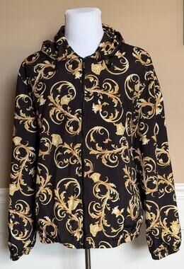 Versace Men's Blouson Medusa Jacket Black/Gold 42 US (52 Euro) 1021686 NWT $1550